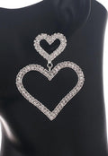 Zilveren Glitter Hartjes Oorbellen