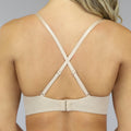 Beige T-Shirt BH met Kruisbare Bandjes