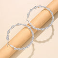 Zilveren Twist Strass Oorbellen
