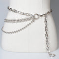 Grove Verstelbare Zilveren Taille Ketting