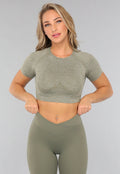 Khaki Short Sleeve Sporttop