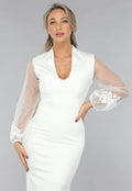 Aansluitende Trouwjurk met Chiffon Mouwen