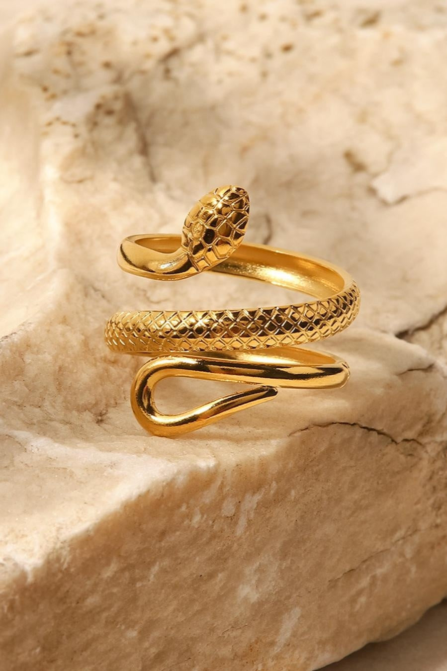 Stainless Steel Ring met Slangen Model