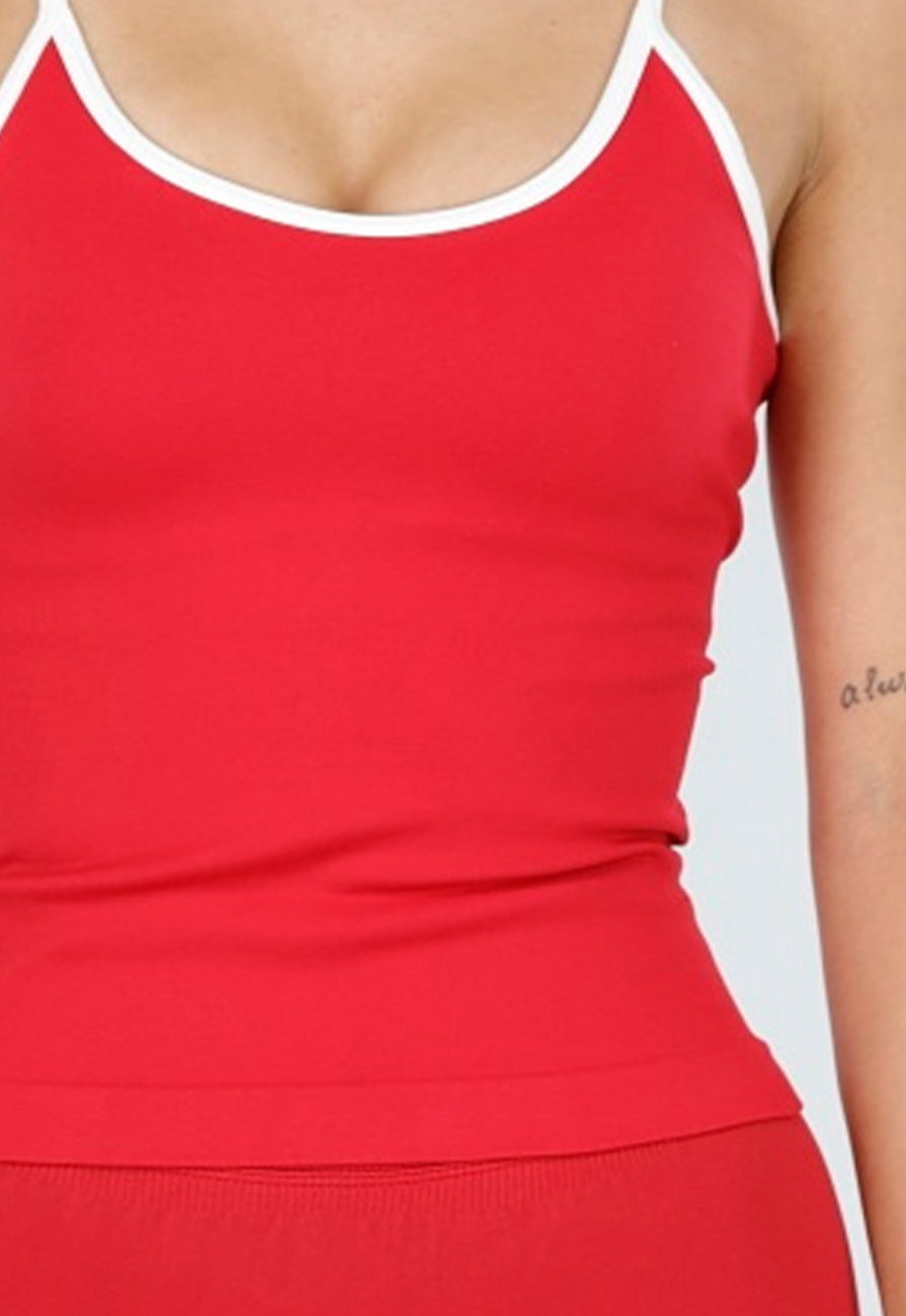 Sportieve Top in Rood met Push Up Effect
