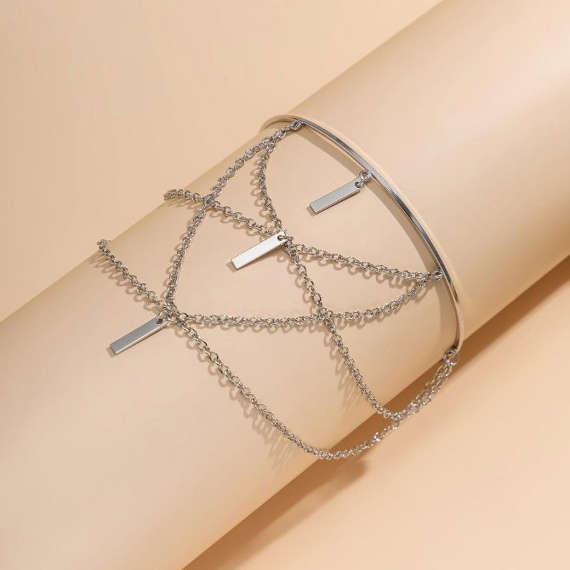 Zilveren Layered Arm Ketting