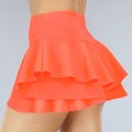 Geplooide Neon Oranje Skort