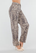 Panterprint Balloon Jeans met High Waist en Barrel Pijpen