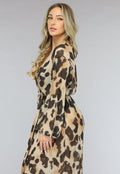 Mesh Leopard Kimono Lang
