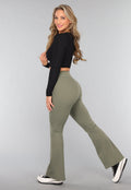 Zwarte Longsleeve Crop Top met Padding
