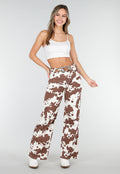Bruine Western Riem met Koeienprint