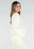 Butter Yellow Blouse met Wijde Mouwen
