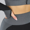 Zwart Sport Knitted 2-Piece Set