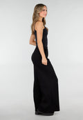 Zwarte Lounge Broek met Wijde Pijpen