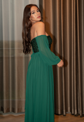 Groene Longsleeve Galajurk met Pailletten met Split