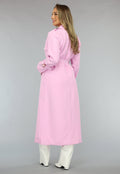 Lange Jas met Ceintuur in Babyroze