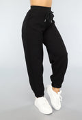 Zwarte Lounge Broek met Grote Elastische Band