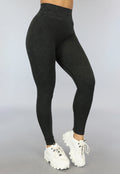 Donkergroene Gemêleerde Squat Proof Sportlegging