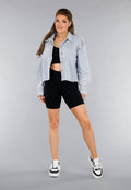 Denim Blouse Jasje met Rafels