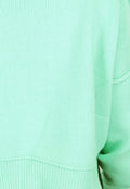 Gebreide Trui met Zichtbare Naden in Turquoise