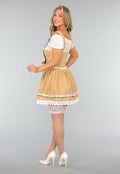 Beige Suèdelook Kostuum met Dirndl Jurk