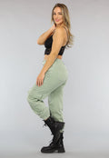 Groene Stretch Carpenter Broek met Zakken