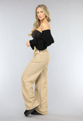 Zwarte Elastische Bandeau Top met Anti-Slip