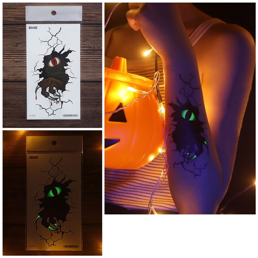 Lichtgevende Scary Tijdelijke Tattoo