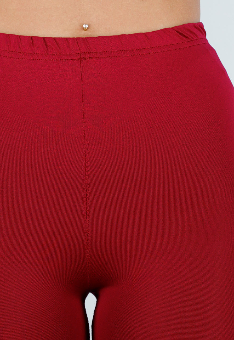 Bordeaux High Waist Short Legging