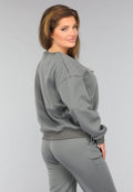 Donkergrijze Fleece Lounge Set
