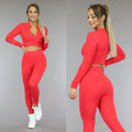 Rood Longsleeve Sportvestje van Ribstof