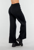 Zwarte Two Piece Set met Wijde Mouwen en Stretch