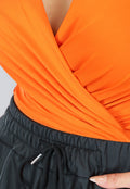 Oranje Longsleeve Basic Body met Overslag