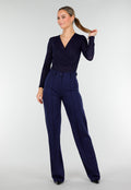 Tall Super Stretch Straight Leg Navy Blauwe Pantalon