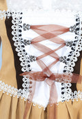 Beige Suèdelook Kostuum met Dirndl Jurk