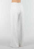 Grijze Wide Leg Joggingbroek met Elastische Taille en Stretch