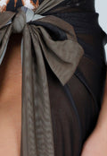 Beige en Bruin Luipaardprint Beach Mesh Cover Up