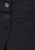 Blazer Suit met Strapless Top en Pantalon in Zwart