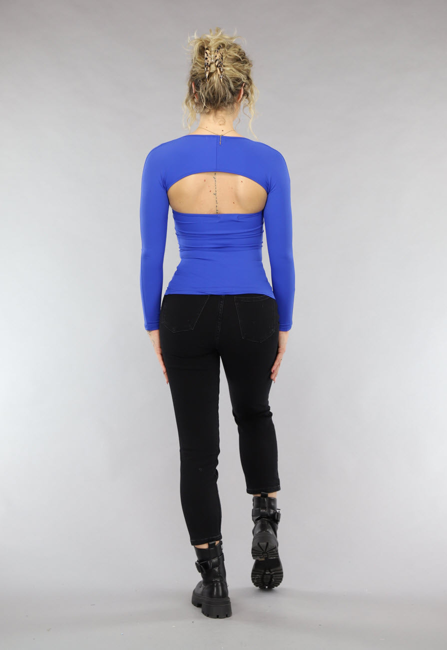 Bandeau Top met Bolero in Kobalt Blauw