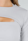Lichtgrijze Sportieve Stretch Bolero