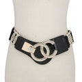 Zwarte Elastische Riem met Strass