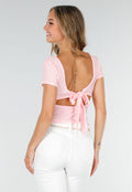 Schattige Roze Top met Kort Mouwtje voor de Zomer