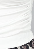 Longsleeve Witte Top met Hoge Kraag