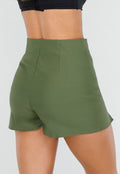 Skort Army Green met Stretch en Splitjes