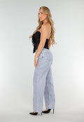 Zwarte Kanten Stretch Halter Top Met Striksluiting en Transparante Stof