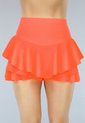 Geplooide Neon Oranje Skort