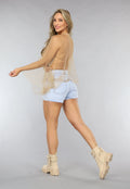 2-Delige Gouden Fishnet Glitter Set