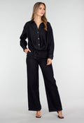 Redial Jeans  Donkerblauwe Denim Blouse met Lange Mouwen