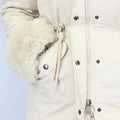 Beige Faux Fur Gevoerde Winterjas