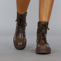 Basic Bruine Veterlaarsjes met Ritssluiting