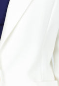 Stretchy Classy Halflange Blazer in Offwhite